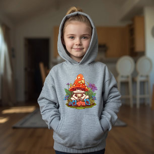 Söt Svamp Groda Blommig Fantasi T Shirt