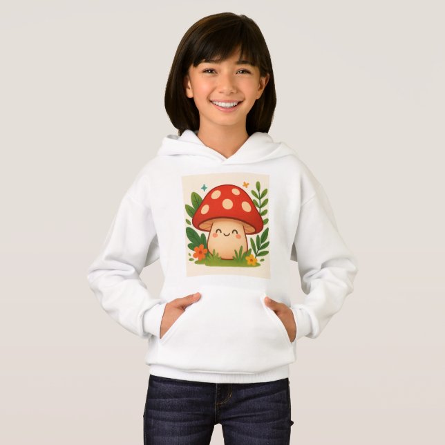 Söt Svamp-Hoodie för Barn T Shirt (Hel framsida)