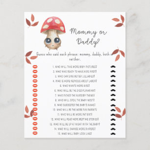 Söt svamp - mammas eller pappas baby shower-spel