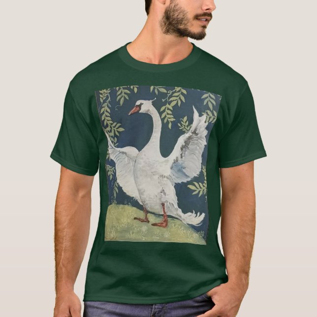 söt svan t shirt (Framsida)