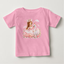 Söt svanprinsessa rosa saga t shirt