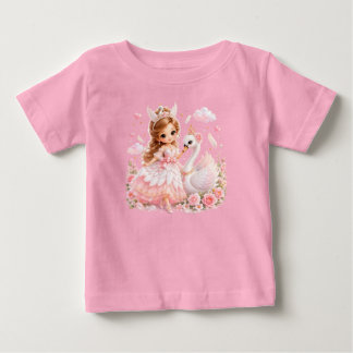 Söt svanprinsessa rosa saga t shirt