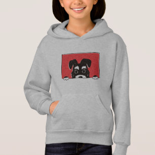 Söt svart dvärgschnauzer-valp t shirt
