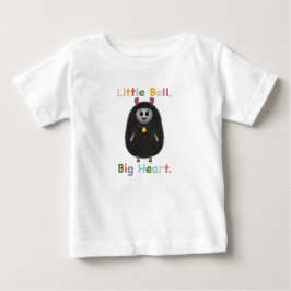Söt svart får med klocka – litet hjärta stort hjär t shirt