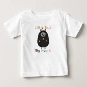 Söt svart får med klocka – litet hjärta stort hjär t shirt