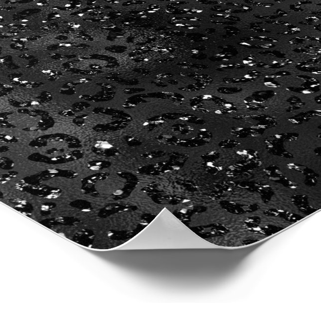 Söt svart gepard leopard skinn tryck djur (Hörn)