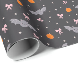 Söt svart Halloween-fladdermus-mönstrad presentpap Presentpapper