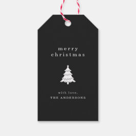 Söt svart julfirande presentetikett
