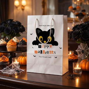 Söt svart katt Halloween