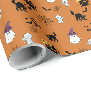 Söt svart katt Halloween Presentpapper