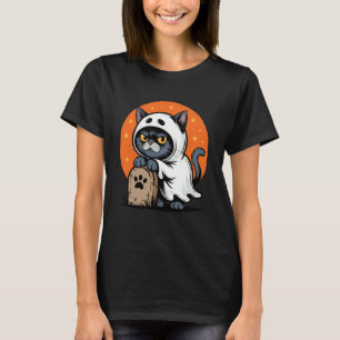 Söt svart katt i kostym Pojkar Halloween bus eller T Shirt