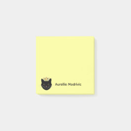 Söt svart katt personlig post-it block