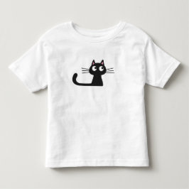 Söt svart katt t-shirt
