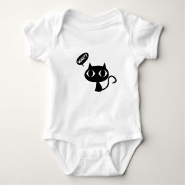 Söt svart katt tecknad rolig baby grafik t shirt