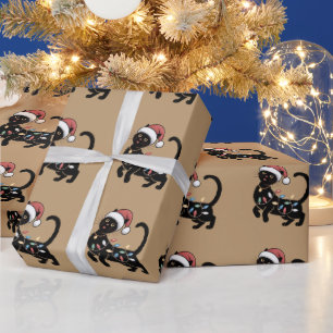 Söt svart kattälskare julmamma present semester    presentpapper