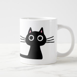 Söt svart kattunge Rollig katt Jumbo Mugg