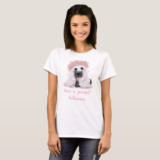 Söt svart kattunge & spök Halloween-tröja T Shirt