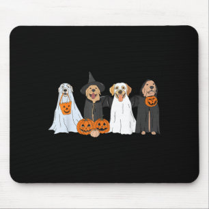 Söt svart Labrador hund Halloween spök hundar Musmatta