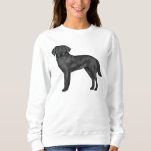 Söt svart labrador retriever seriefigur teckning
