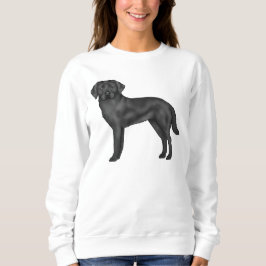 Söt svart labrador retriever seriefigur teckning t shirt