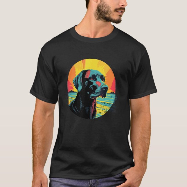 Söt svart labrador retriever valp  t shirt (Framsida)
