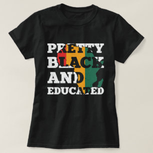 Söt svart och utbildad t shirt