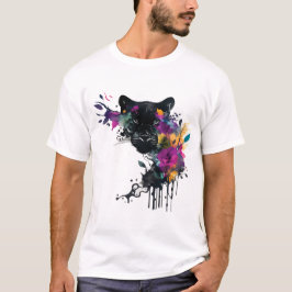 Söt svart panter t shirt