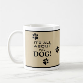 Söt svart paw-typografi rolig hundälskare kaffemugg