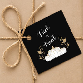 Söt svart pumpa trick or treat halloween gåvor etiketter