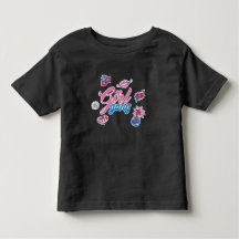 Söt svart småflicka “Tjejgäng” grafisk t-shirt 