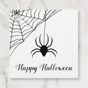 Söt svart spindel Glad Halloween Gåvor Etiketter