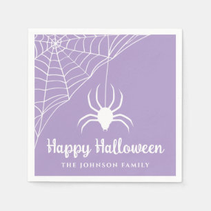 Söt svart spindel Gott Halloween Pappersservett