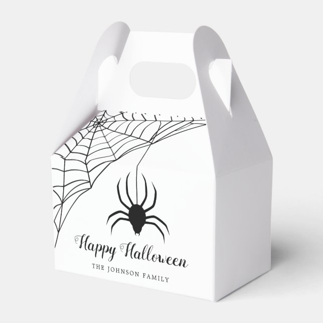 Söt svart spindel Halloween Presentaskar (Framsidan Sidan)