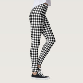 Söt svart-vit buffelmönster leggings