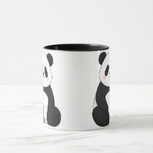 Söt svart-vit panda