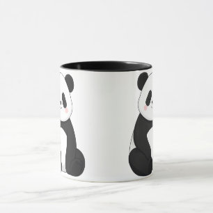 Söt svart-vit panda mugg