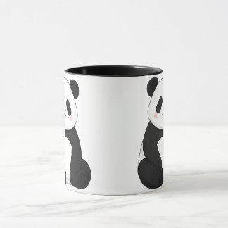 Söt svart-vit panda mugg
