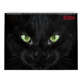 Söt svarta katter kalender