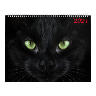 Söt svarta katter kalender