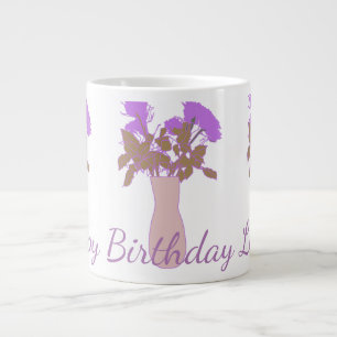 Söt Sweet Original Flower Illustration Kvinnor Jumbo Mugg
