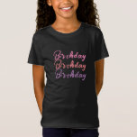 Söt Sweet Roligt Birthday Girls T-Shirt<br><div class="desc">Färgfull barns födelsedag t-shirt.</div>