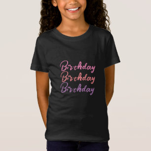 Söt Sweet Roligt Birthday Girls T-Shirt