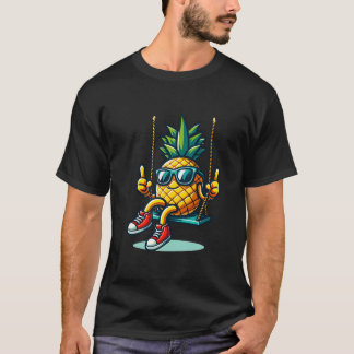 Söt Swinging Pineapple roligt Swinger T Shirt
