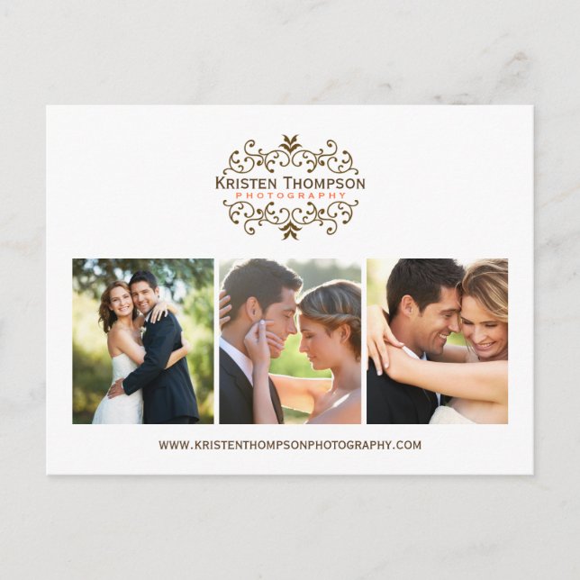 Söt Swirls Business Marknadsföring vykort (Framsida)