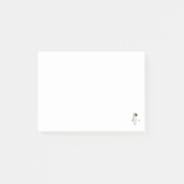 Söt sydlig klipphopparpingvin Roligt antarktiskt d Post-it Block (Framsida)