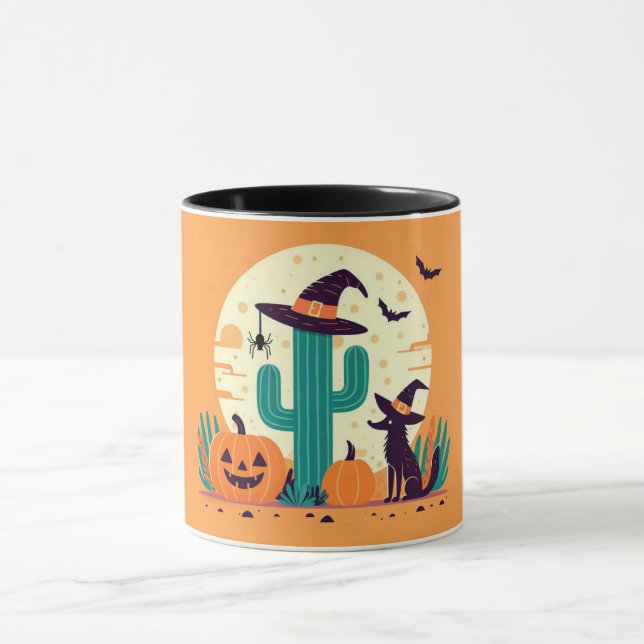 Söt, sydvästlig Halloween-öken/kaktus Mugg (Center)