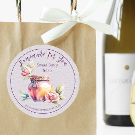 Söt Sylt Burk, "Homemade for you" Business Runt Klistermärke
