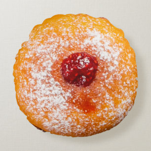 Söt Sylt fylld Donut Hanukkah Rund Kudde