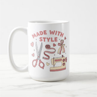 Söt symaskin tillverkad med stil Sömmerska Kaffemugg