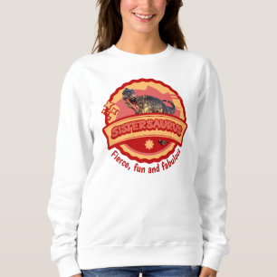 Söt systerdinosaurus dinotjej syster rolig design t shirt